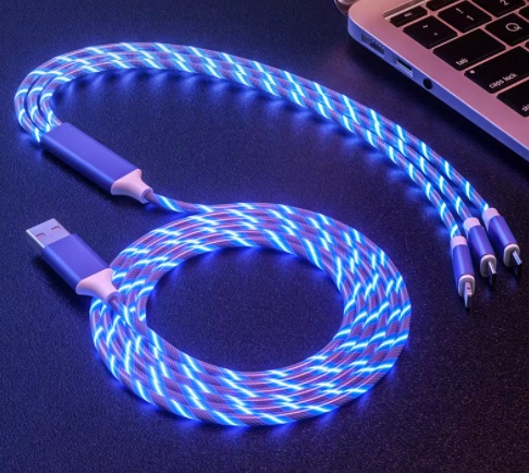 3合1发光手机数据线